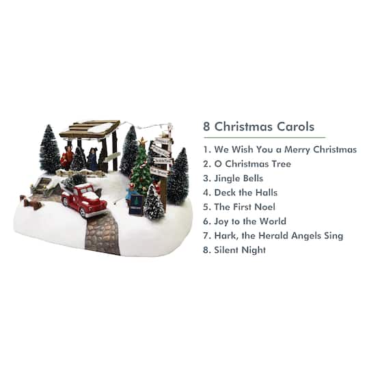 7" Tree Lot with LED Lights & Music